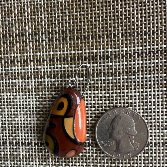 Vintage Eisenberg Signed Enameled  Picasso Artist Series Earrings Wire Back. - Picture 6 of 6